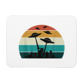 Retro UFO Attack Sunset - Cool Vliegende Sauc Magneet (Horizontaal)
