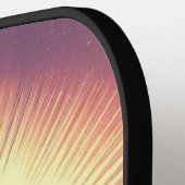 Retro UFO bij zonsondergang gepersonaliseerd Pickleball Paddle (Links Detail)