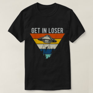 Retro UFO Ga In Verliezer Design T-shirt