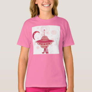 Retro UFO Girl T-shirt