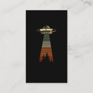 Retro UFO-onderbreking Alien-ruimteschip Visitekaartje