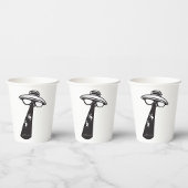 Retro UFO Ontvoering Grafische Alien Sci-Fi Papieren Bekers