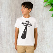 Retro UFO Ontvoering Grafische Alien Sci-Fi T-shirt