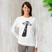 Retro UFO Ontvoering Grafische Alien Sci-Fi T-shirt