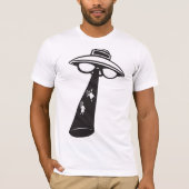 Retro UFO Ontvoering Grafische Alien Sci-Fi T-shirt (Voorkant)