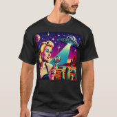 Retro UFO Pin-Up T-shirt (Voorkant)