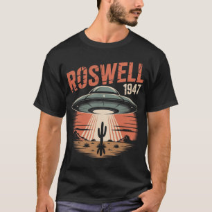 Retro UFO Roswell 1947 Sci-Fi Kleding T-shirt