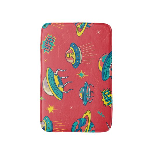 Retro UFO Space Invaders Badmat (Voorkant Verticaal)