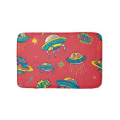 Retro UFO Space Invaders Badmat (Voorkant)