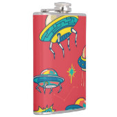 Retro UFO Space Invaders Heupfles (Rechts)