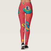 Retro UFO Space Invaders Leggings (Achterkant)