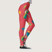 Retro UFO Space Invaders Leggings (Rechts)