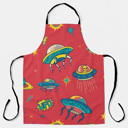 Retro UFO Space Invaders Schort (Voorkant)