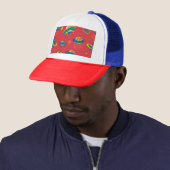 Retro UFO Space Invaders Trucker Pet (In situ)