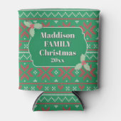 Retro Ugly Christmas Sweater in Green Blikjeskoeler (Voorkant)