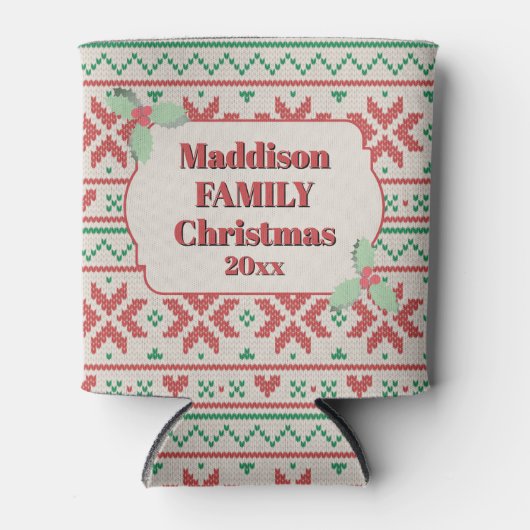 Retro Ugly Christmas Sweater in Off-White Blikjeskoeler (Voorkant)