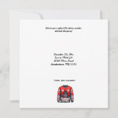 Retro Ugly Christmas Sweater Pop Art Invitation Feestdagenkaart (Achterkant)