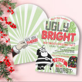 Retro Ugly Sweater Christmas Party Arch Uitnodigin Kaart