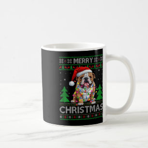 Retro Ugly Xmas Trui Style Santa Bulldog Hond Ch Koffiemok