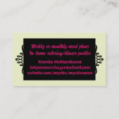 Retro ui schets koken culinaire zaken ca... visitekaartje (Achterkant)