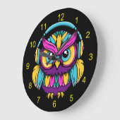 Retro Uil Dragen Hoofdtelefoon Grote Klok (Hoek)