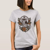 Retro uil 'Ik geef om' ontwerp T-shirt (Voorkant)