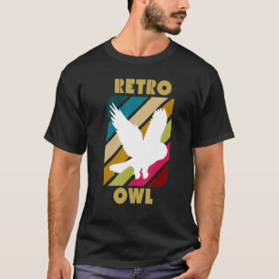 Retro Uil Vliegende Vogel Leuke Uilen Dierlijke B T-shirt