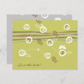 Retro Uilen Familie Save-the-Date Ansichtkaart Aankondigingskaart (Voorkant / Achterkant)