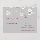 Retro Uilen Familie Save-the-Date Ansichtkaart Aankondigingskaart (Achterkant)