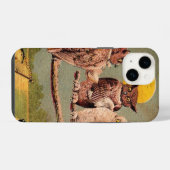 Retro Uilen iPhone Hoesje (Achterkant horizontaal)