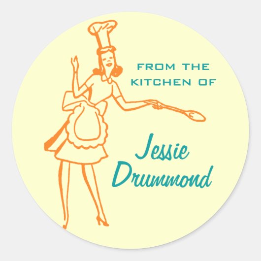 Retro "Uit de keuken van" stickers (Voorkant)
