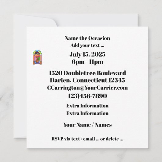 Retro Uitnodiging (Achterkant)