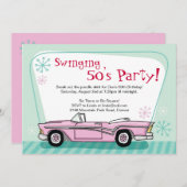 Retro Uitnodiging 1950 (Voorkant / Achterkant)