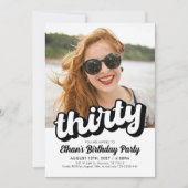 Retro uitnodiging 30e verjaardag | Dertig verjaard (Voorkant)