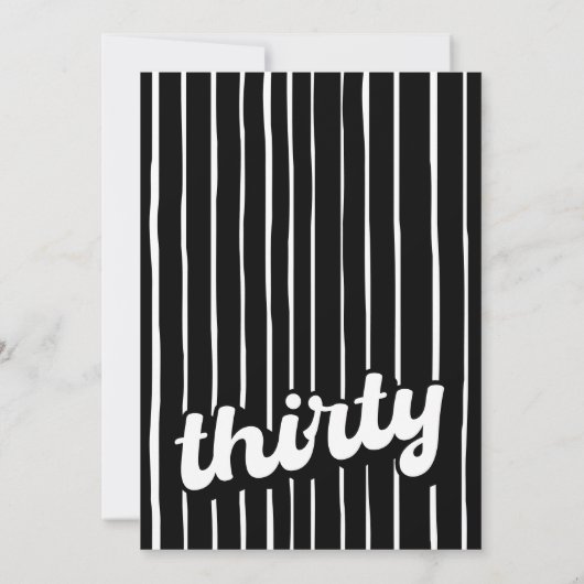 Retro uitnodiging 30e verjaardag | Dertig verjaard (Achterkant)