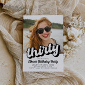 Retro uitnodiging 30e verjaardag | Dertig verjaard