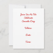 Retro Uitnodiging CANADA DAG DROGE SODA POP GAL (Achterkant)