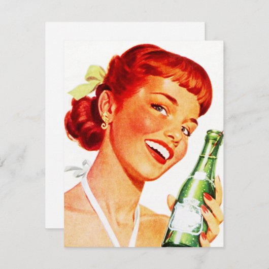 Retro Uitnodiging CANADA DAG DROGE SODA POP GAL (Voorkant / Achterkant)