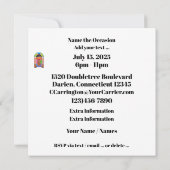 Retro-uitnodiging Kaart (Achterkant)