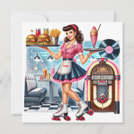 Retro-uitnodiging Kaart