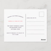 Retro uitnodiging voor 30e verjaardag karaoke-fees (Achterkant)