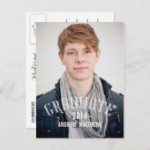 retro | Uitnodiging voor afstudeerfeest (Voorkant / Achterkant)