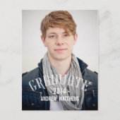 retro | Uitnodiging voor afstudeerfeest Briefkaart (Voorkant)