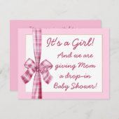 Retro uitnodiging voor een babyshower voor een mei (Voorkant / Achterkant)