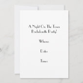 Retro-uitnodigingen nacht op het stadsplein kaart (Achterkant)