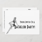 Retro Uitnodigingen Voor Verlovingsfeest (Voorkant / Achterkant)