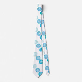 Retro-uitstraling 1970s Blauwe Bloemen Stropdas