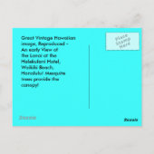 Retro Uitzicht Hawaii Hotel Waikiki Honolulu Brief Briefkaart (Achterkant)