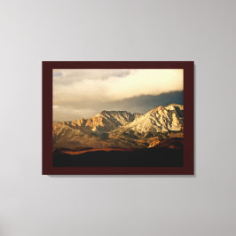 RETRO UITZICHT OP DE OOSTELIJKE SIERRA-BERGEN CANVAS AFDRUK