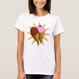 Retro Uitzienende Ijs T-shirt